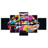 Painting by Numbers Art Lifestyle Colorful Half-Open Lips 5-Panel